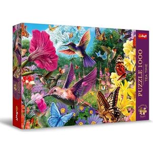 Trefl Premium Plus Quality - Puzzle Tea Time: Tuin voor vogels - 1000 stukjes, Serie geschilderde nostalgische afbeeldingen, Perfect passende elementen, voor volwassenen en kinderen vanaf 12 jaar
