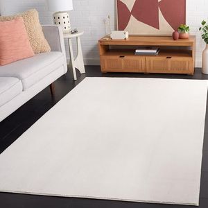 Safavieh Boho tapijt voor woonkamer, eetkamer, slaapkamer - Loft Collection, korte pool, ivoor, 82 x 244 cm