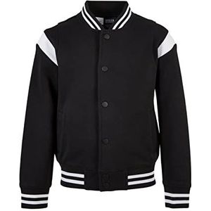 Urban Classics Kids Boys Inset College Sweat Jacket voor kinderen, zwart/wit, 146-152