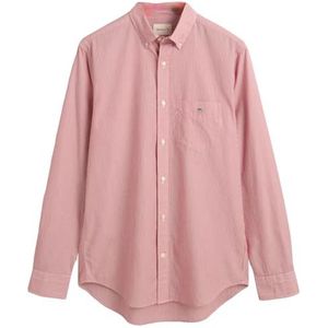 REG POPLIN Banker Shirt, robijnrood, S