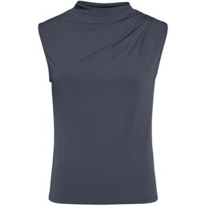 Pieces Dames Pcmadison Sl Draped Top Noos Bc Blouse, blauw (ombre blue), M