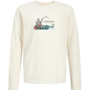 JACK & JONES Junior Jorskull Nature Tee Ls Crew Neck Sn Jnr, antiek wit., 128