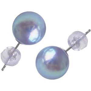 Blue Studs cadeauset voor heren, oorbellen, accessoires voor vrouwen en meisjes, eenvoudig, metaal, roestvrij staal, zilverkleurig, geschenken
