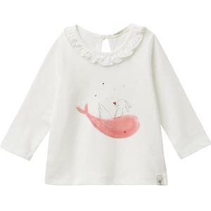 United Colors of Benetton T-shirt voor jongens, Wit, 62 cm