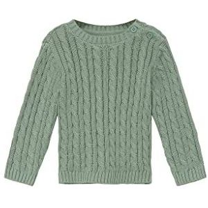s.Oliver Uniseks - baby trui met gebreid patroon, groen, 68 cm