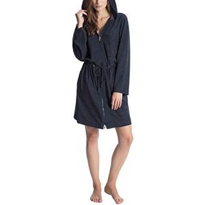 CALIDA Dames Cosy Shower badjas met capuchon pyjamabroek, Lounge Blue, 44-46