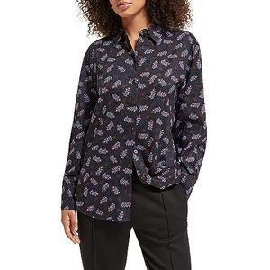 Scotch & Soda Dames All Over Printed Relaxed Fit Shirt Blouse, Folk Floral 6729, 38