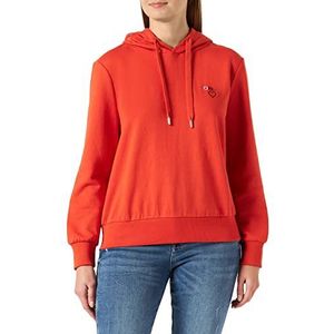 ONLY Dames ONLNOOMI L/S Hood NOOS capuchontrui, Red Clay/Print: ONLY Logo, S