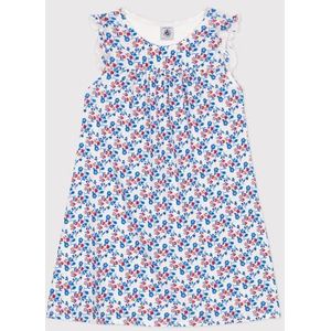 Petit Bateau Nachthemd met korte mouwen voor meisjes en jongens, Wit/Veelkleurig., 4 Jaar