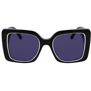 KARL LAGERFELD Dames KL6126S zonnebril, zwart/wit, eenheidsmaat, Zwart/Wit, one size