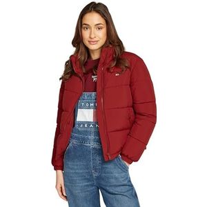 Tommy Jeans Dames TJW ESSENTIAL PUFFER EXT DW0DW18827 Puffer Jacket, Rood (Regatta Rood), L, Rood (Regatta Rood), L