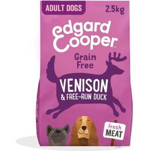 Edgard & Cooper Droog Volwassen Hondenvoer 2.5kg Vers hert & Scharreleend - Graanvrij en Boordevol vers vlees