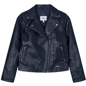 Pepe Jeans Sophie Faux Leather Jacket voor meisjes, Blauw (Dulwich), 6 Jaren