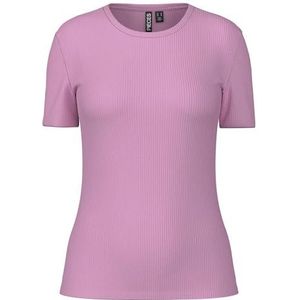 PIECES Pcruka Ss Top Noos T-shirt voor dames, Pastel Lavender, M