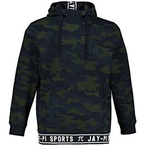 JP 1880 Heren hoodie capuchontrui, Black Slate, XL