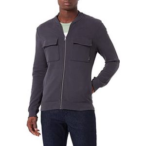 TOM TAILOR Denim Uomini Sweat bomberjack 1032772, 29476 - Coal Grey, L