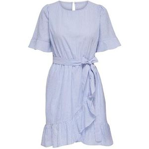 ONLY Dames Onldelila S/S korte jurk WVN Noos zomerjurk, wit, XL