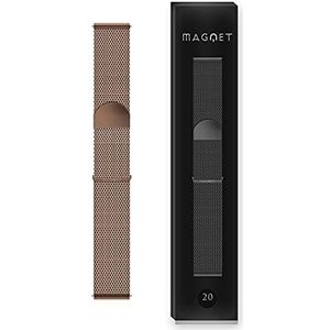 Horlogeband Rose Gold [Maille Milanaise 22 mm] [roestvrij staal] heren en dames, compatibel met de smartwatches Samsung Gear, Galaxy, Garmin Fenix, Huawei GT, Xiaomi en TicWatch, en klassieke horloges