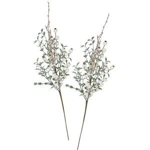 Ilex Kunsttak met bessen, set van 2 stuks, 67 cm, bessentak, decoratieve tak, grote tak, bloemen, kunsttakken voor adventskransen, slingers, vloervaas, kerstdecoratie, kunstbloemen, kunsttak