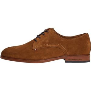 Tommy Hilfiger - HILFIGER DRESS SUEDE SHOE - Veterschoenen - Bruin