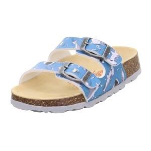 Superfit 1-800111 Pantoffels voor jongens, blauw, meerkleurig 8070, 25 EU