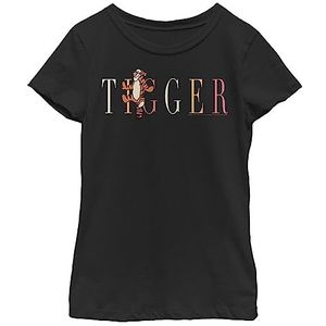 Disney Winnie The Pooh Tigger Fashion T-shirt voor meisjes, zwart, XS