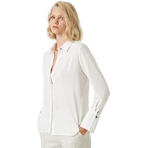 Koton Dames Sleeve Detail Shirt, Off White (001), 42