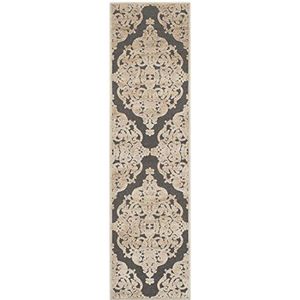 Safavieh Modern tapijt, PAR348, geweven viscose loper, goud bruin/donkergrijs, 62 x 240 cm