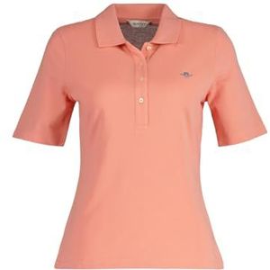 GANT Slim Sheild Piqué Polo met kapmouw, Peachy Pink, 5XL