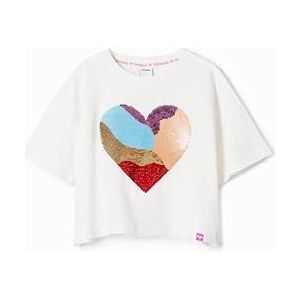 Desigual T-shirt voor meisjes Ts Cora, wit, 7 Jaar