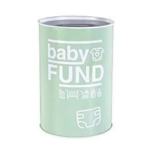 FISURA Originele spaarpot ""Baby"" spaarpot voor grappige geschenken spaarpot cadeau voor toekomstige ouders, spaarpot van staal, afmetingen: 10 x 10 x 15 cm