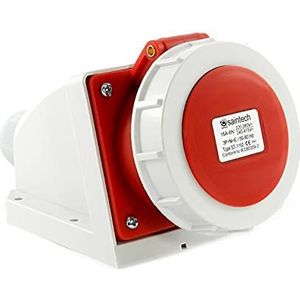 Wandcontactdoos - 5-polig - CEE 16A/400V - IP67 - Kunststof