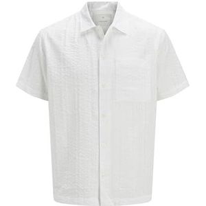 Jprcceaston Seersucker S/S Shirt, wit, XS