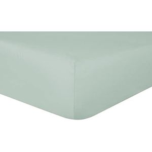 Sleepdown Hoeslaken Plain Warm Cosy Ademend Super Zacht 100% Bamboe Beddengoed 35cm Extra Diepe Zakken - Salie Groen - King