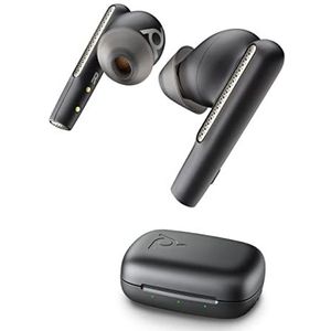 Voyager Free 60 hoofdtelefoon met grote draadloze capaciteit van Poly (Plantronics) – microfoon met cancelling – actieve ruisonderdrukking (ANC), draagbare oplaadhoes, compatibel: iPhone, Android