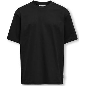 Only & sons junior Osjfred Life RLX Ss Tee JRS Noos, zwart, 110-116