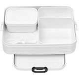 Mepal Bento-Lunchbox Take A Break weiß Large – Brotdose mit Fächern, geeignet für bis zu 8 Butterbrote, TPE/pp/abs, 0 mm
