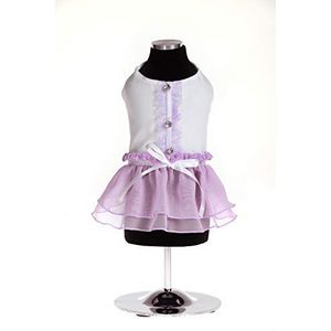 Trilly Tutti Brilli SelenelilXS Selene jurk met chiffon rok en sierknopen, XS, Purple