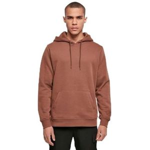 Build Your Brand Heren hoodie Heavy Hoody voor mannen, effen met kangoeroezak en trekkoordjes, maat XS tot 5XL, verkrijgbaar in vele kleuren, bark, XXL