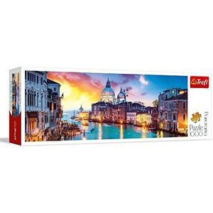 Trefl 916 29037, Venedig, Italien EA 1000 Teile, Premium Quality, für Erwachsene und Kinder ab 12 Jahren 1000pcs Panorama-Canal Grande Venice, Coloured