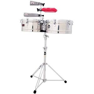 LP Latin Percussion Timbales Tito Puente Roestvrij Staal 13""/14"" LP256-S