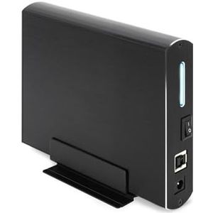 Externe 3,5 behuizing compatibel met SATA harde schijven - USB 3.0/3.1 Gen1-aansluiting voor snelle gegevensoverdracht - Kleur zwart - Robuust en draagbaar ontwerp voor eenvoudige bediening en veilige