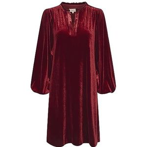 Part Two Damesshorts, fluweel, lange mouwen, abbove, knie, lengte V-hals, Granaatappel, XL