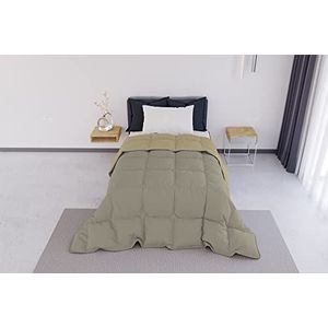 Italian Bed Linen ELEGANT Winter Dekbed, Taupe/Crème, 220x260cm