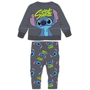 Disney 2-delige set van sweatshirt + broek voor baby's (3 tot 23 maanden), Lilo & Stitch, zacht en warm: sweatshirt + joggingbroek, gemengd patroon, voor meisjes en jongens, model DIS LIS