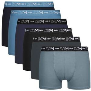 DIM Stretch katoen, ademend, optimale grip, 6 stuks, Blue Lagon, meerkleurig, heren, Lot Blue Lagune, One size