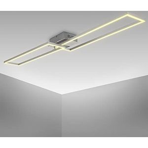 B.K.Licht I 40 Watt LED-Frame I zwenkbare kantoor plafondlamp I 3000 K warm wit I chroom-aluminium