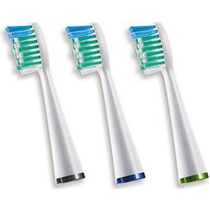 Waterpik Standaard Opzetborstels, Vervangsopzetborstels Sonic voor Sensonic en Complete Care, 3 Stuks (SRRB-3E)