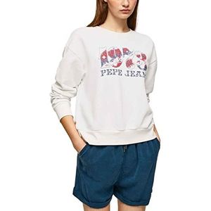 Pepe Jeans Dames NYA Trui, Wit, S, Kleur: wit, S