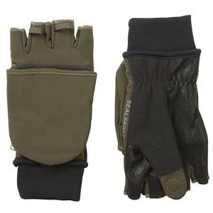 SEALSKINZ Walpole Winddichte omvormbare vingerloze handschoen voor koud weer, olijfgroen [Olive]/zwart, L